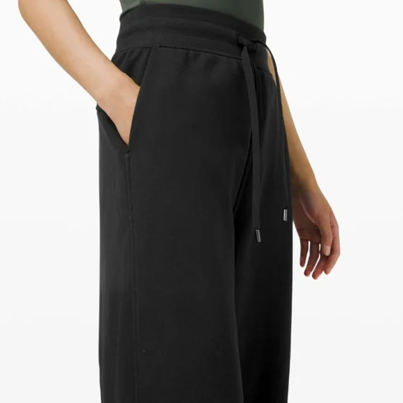 Lululemon Relaxed Fit Super-High Rise French Terry Full Length Jogger black sz 2 - Picture 4 of 9